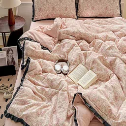 JC HOME Floral 4 Piece Double Queen Regular Bedding Set-picture-19