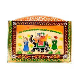 apka mart Brown & Green Printed 4-Hooks Key Holder-image-38