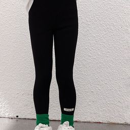 LULU & SKY Infant Girls Mid-Rise Ankle-Length Leggings-image-91