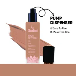 GlamFam High Coverage Waterproof Foundation- 30 ml- Sand Beige 06 image 3