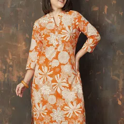 Melange by Lifestyle Women Floral Printed Cotton Kurta-picture-27