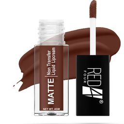 RED 4 Non Transfer Matte Liquid Lipstick - 4 g - Coco Brown - 131-16