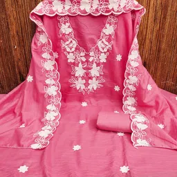 Rangtulika Floral Embroidered Unstitched Dress Material-picture-41