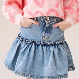 Angel & Rocket Noemie Heart Pocket Denim Skirt-image-83