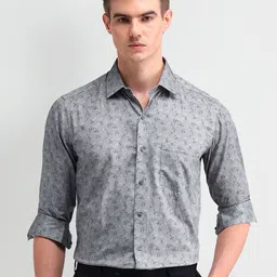 Arrow Men Comfort Spread Collar Floral Printed Cotton Slim Fit Formal Shirt-picture-39
