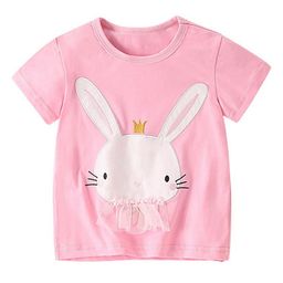 LULU & SKY Girls Printed Raw Edge T-shirt-image-88