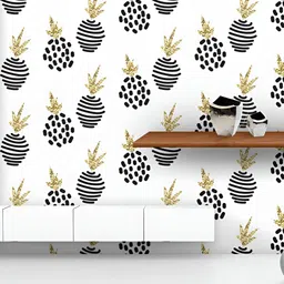 ArtzFolio Printed UV-Resistant Anti-Bacterial Minimalistic Pineapple Peel & Stick Wallpaper-picture-14