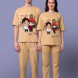 Lazy Lush Pack Of 2 Printed T-Shirt With Joggers Co-Ords-image-5