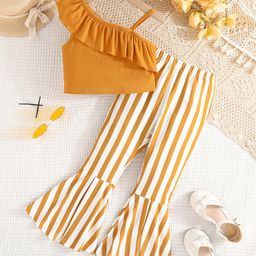 INCLUDGirls One Shoulder Crop Top With Trouser-image-34