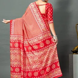 Mitera Silk Blend Block Print Saree image 5