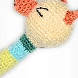 My Yarnery Fox Crochet Soft Cotton Rattle Toy image 3