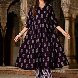 Anouk Rustic Women Ethnic Motifs Printed Regular Kurta with Trousers & With Dupatta image 2