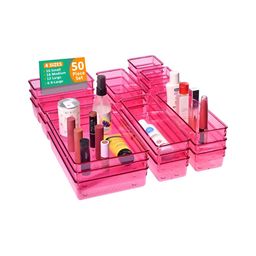 Myntra Elegant Homes Pink 50 Pieces Drawer Organiser-43