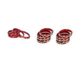 Somil Elegant Combo Glass Bangle Set | Handmade Traditional Chudi For Women | Perfect For Daily & Occasion Use, Combo Of 2 Set, Red, Multicolor-image-87