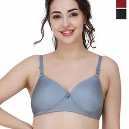 College Girl Pack Of 3 Full Coverage Lightly Padded Seamless T-shirt Bra-picture-48