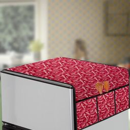 The Furnishing Tree Red Printed Refrigerator Cover-image-75