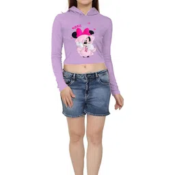 SZN Women Minnie Mouse Printed Hooded T-shirt-picture-49
