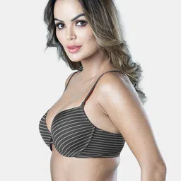 Dazzle Half Coverage Underwired Lightly Padded Plunge Bra image 4