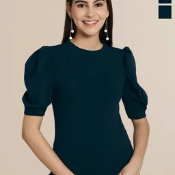 Tromko Puff Sleeve Top-image-60