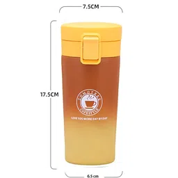 We3 Orange & White Printed Stainless Steel Matte Cups Set of Cups and Mugs image 5