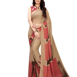 HERE&NOW Poly Georgette Saree-image-93