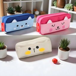 Ideal for storing pens, pencils, erasers, and other stationery items Perfect for school, office, or travel Pencil Pouch Art Artificial Leather Pencil Boxes-image-1