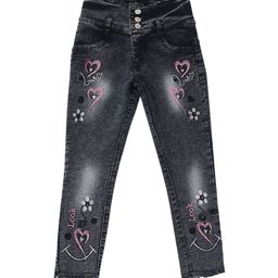 Arshia Fashions Girls Regular Fit Mid-Rise Mildly Distressed Heavy Fade Stretchable Jeans-image-86