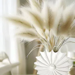 Aura White Porcelain Vintage Flower Vase-image-1
