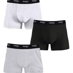 Nuego Boys Pack Of 3 Pure Cotton Trunks - KB-UN-BXR-0001-2-3Y-Black, White & Grey-picture-26