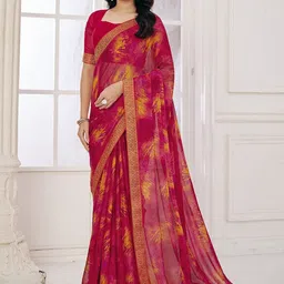 Pandadi Saree Abstract Printed Woven Design Sarees-7
