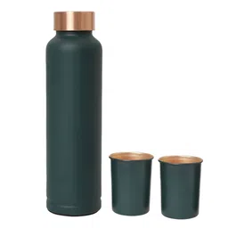 INTERNATIONAL GIFT Green Single Copper Solid Water Bottle-image-40