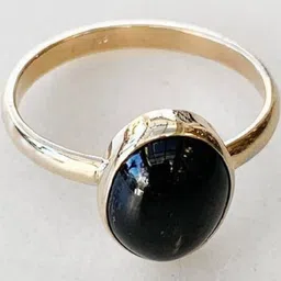 GenZcomplex Gold-Plated Brass Onyx Finger Ring-22