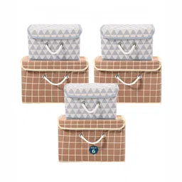 Aura Brown Set of 6 Reusable Drawer Organiser Organisers-36