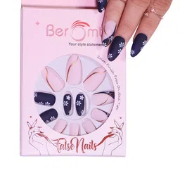 BEROMT Set Of 12 Press On Artificial Nails With Nail Glue & Filler Shade - BFN329FN image 2