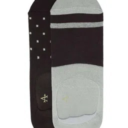 Arrow Men Pack Of 2 Patterned Shoe Liner Socks-52