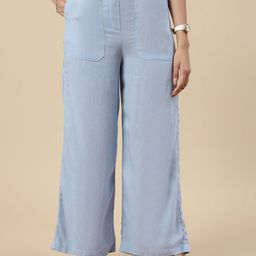 De Moza Women Relaxed Straight Fit Trousers-picture-45
