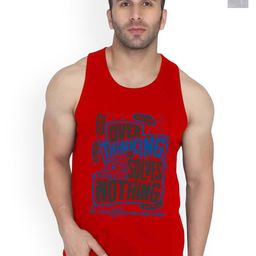 SLOWLORIS Men Pack Of 2 Printed Bio-Wash Combed Cotton Gym Vests-picture-5