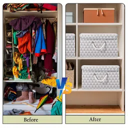 Kuber Industries Grey Set of 6 Reusable Drawer Organiser Organisers image 2