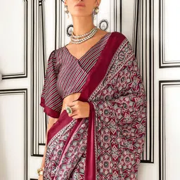 Sangria Ethnic Motif Printed Sarees-image-95