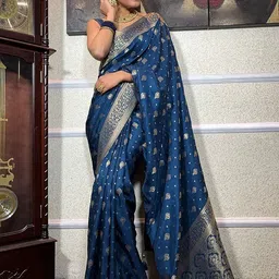 BerMondsey Ethnic Motifs Zari Woven Design Banarasi Saree-picture-26