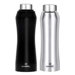 Speedex Black & Silver 2 Pieces Stainless Steel Water Bottle - 1000 ml Each-image-24