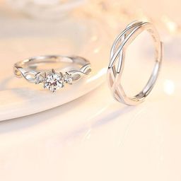 DIVASTRI Set Of 2 Stone Studded Adjustable Finger Ring-1