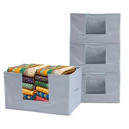 Kuber Industries Grey 4 Pieces Drawer Organisers-18