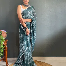 Moda Rapido Tie and Dye Pure Georgette Ready to Wear Saree-image-15