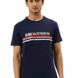 AMSWAN Men Typography Printed Applique T-shirt-image-96