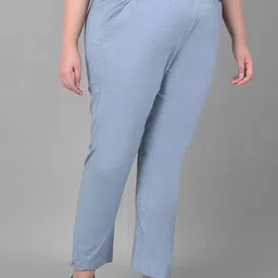 Comfort Lady Women Plus Size Solid Mid-Rise Casual Regular Trouser-image-63