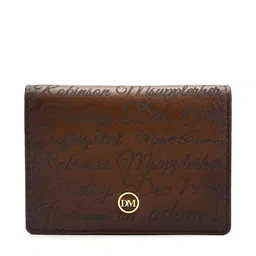 Da Milano Unisex Typography Printed Leather Card Holder-27