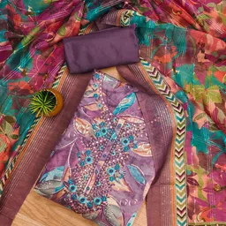 DIVASTRI Printed Unstitched Dress Material-image-79