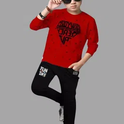 TICOSS Boys Printed T-shirt with Trousers-image-32