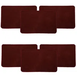 Kuber Industries Maroon 6 Pieces Microfibre Anti-Skid Doormats-image-89